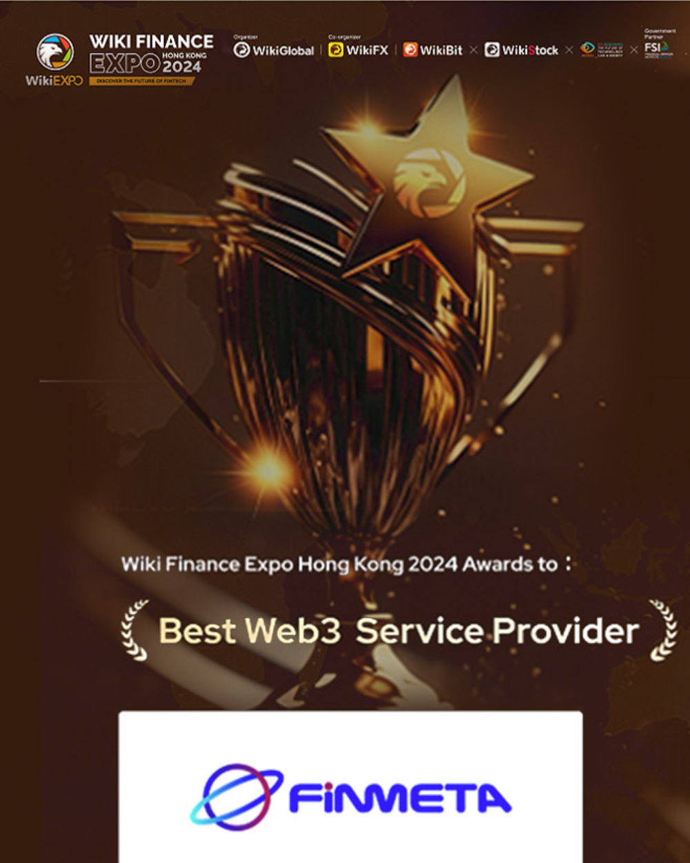FINMETA 榮獲「最佳Web3服務供應商獎」（Best Web3 Service Provider）--WIKI FINANCE EXPO2024大會
